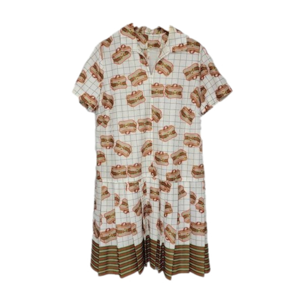 VINTAGE Handmade Drop Waist Collard dress